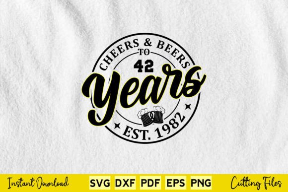 Review: Cheers Beers to 42 Years Birthday SVG for Embroidery