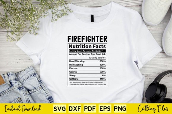 Review: Funny Firefighter Nutrition Facts SVG for Embroidery