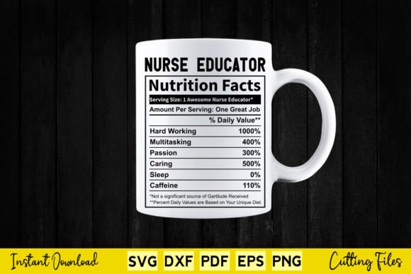 Review: Funny Nurse Educator Nutrition Facts SVG