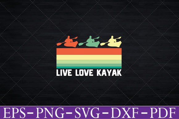Review: Live Love Kayak Vintage T-Shirt Design
