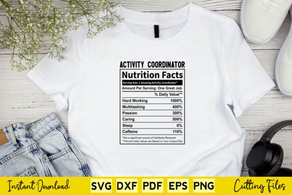 Reviewing the Funny Activity Coordinator Nutrition Facts Design