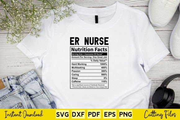 Reviewing the Funny ER Nurse Nutrition Facts SVG