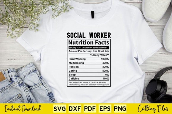 Reviewing the Funny Social Worker Nutrition Facts SVG